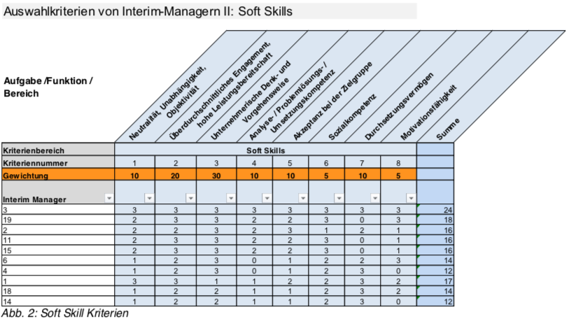 Interim Manager Auswahlkriterium Soft Skills